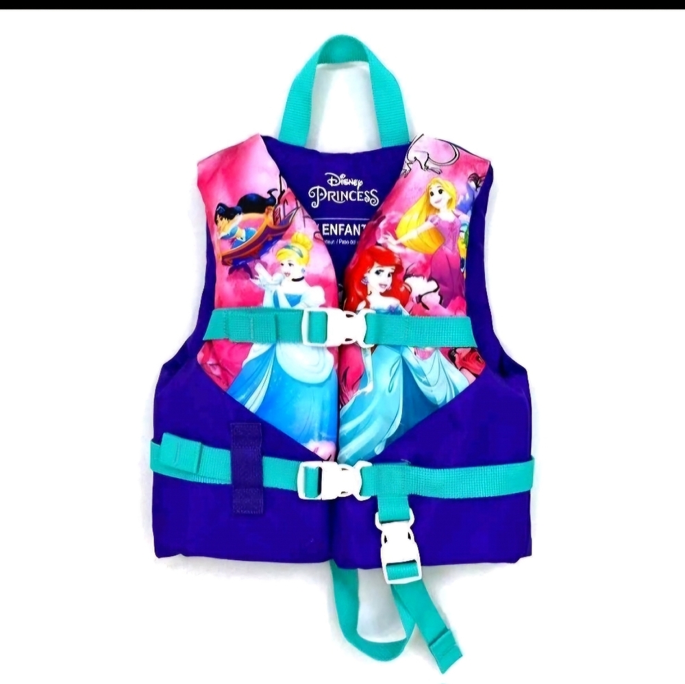 Brand New Purple Disney Princess Child Life Vest. 33-55lbs. USCG Approved - Picture 3 of 5
